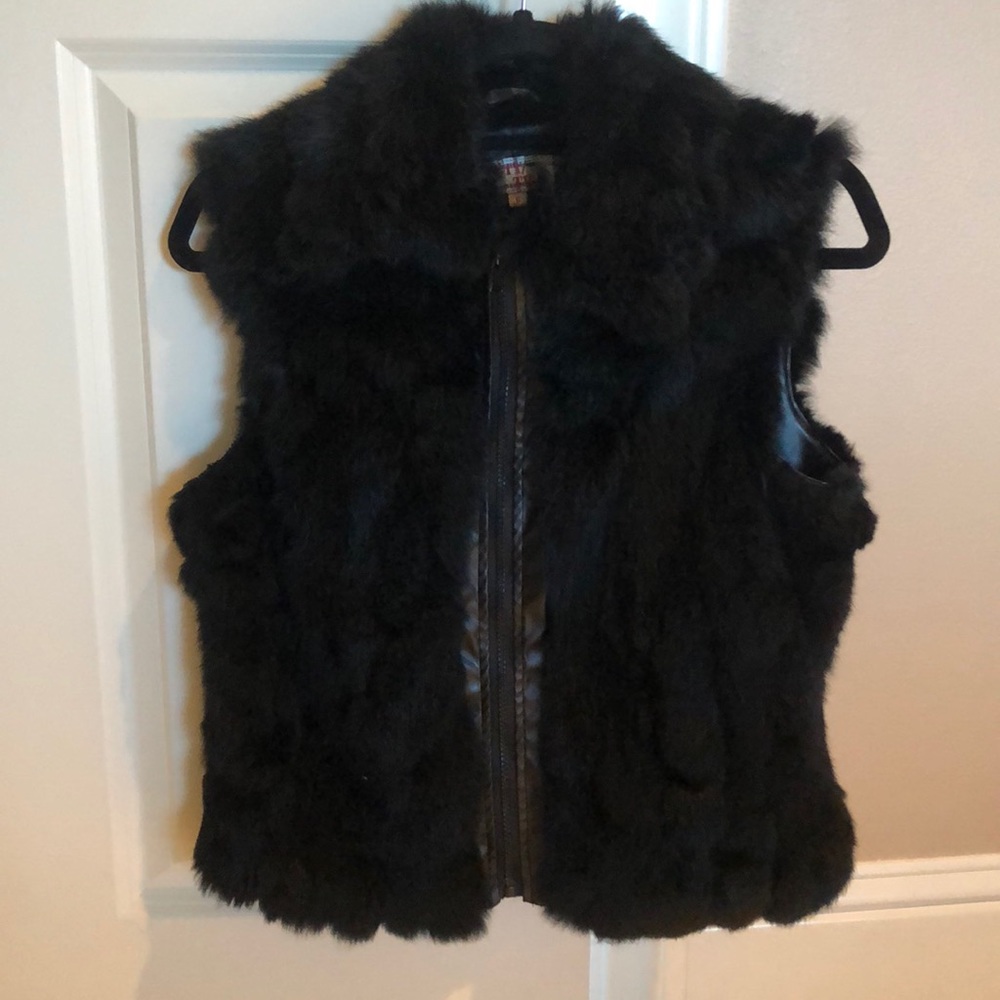 Rabbit fur vest